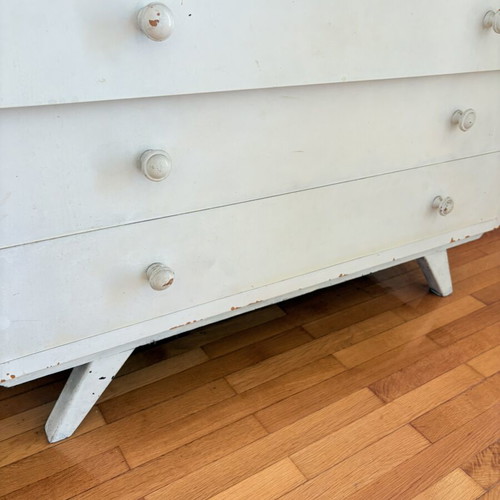 Large solid wood chest of drawers used, 7 drawers