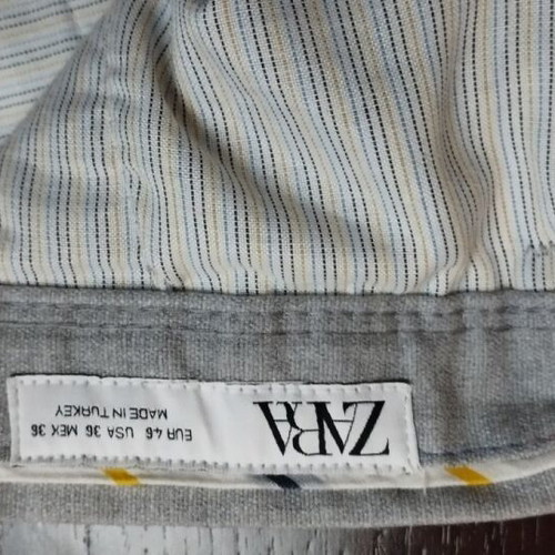 Zara Men's Light Gray Pants Used Size 46 With Bow Tie Gift