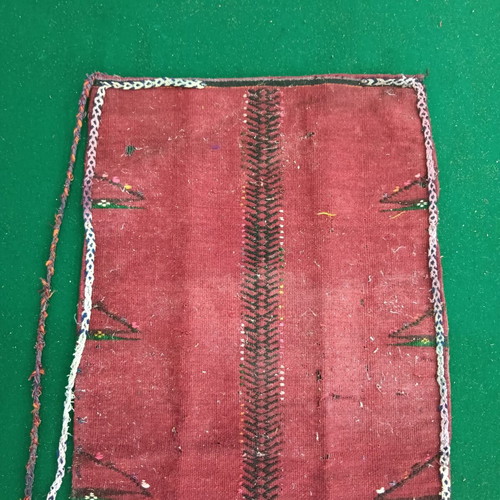 Red striped traditional costume apron used with wear