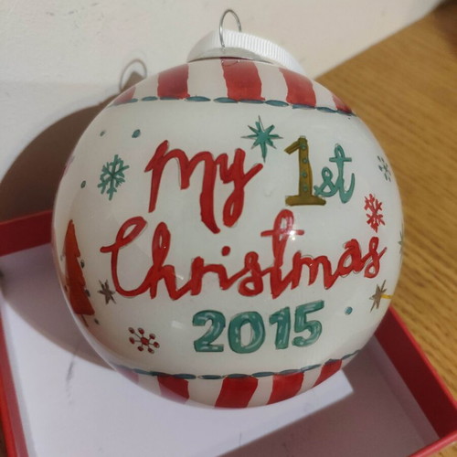 Mamas and Papas My 1st Christmas 2015 collectible Christmas bauble new