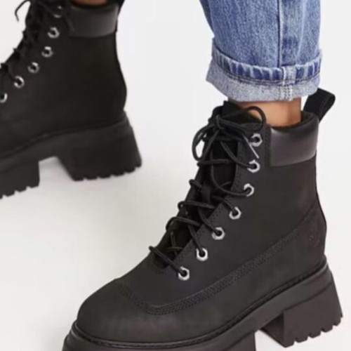 Timberland Sky Lace leather boots new, black