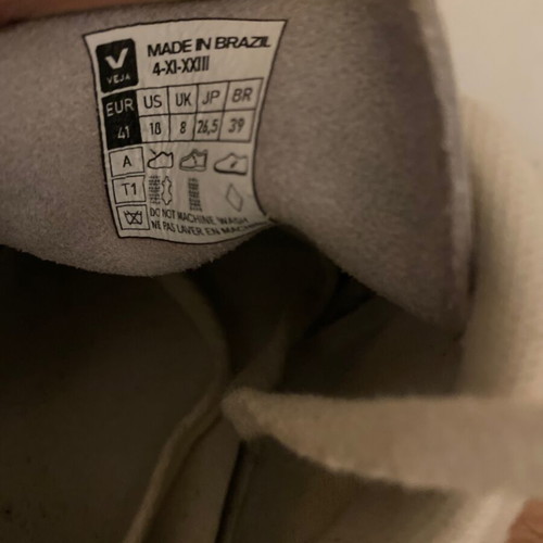 Veja V-10 B Mesh sneakers used, size 41, white and beige