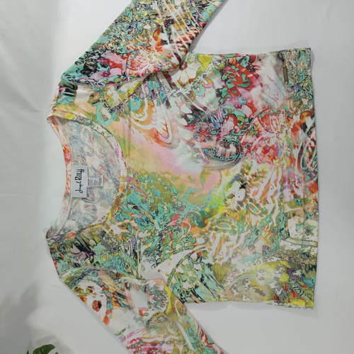 Joseph Ribkoff blouse multicolor with abstract pattern like new