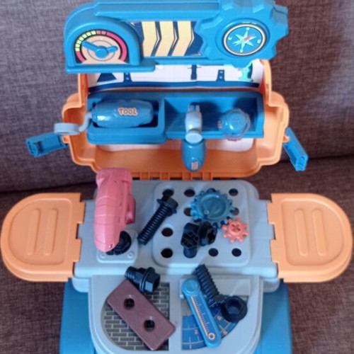 Children's Workbench 3-in-1 tool set used