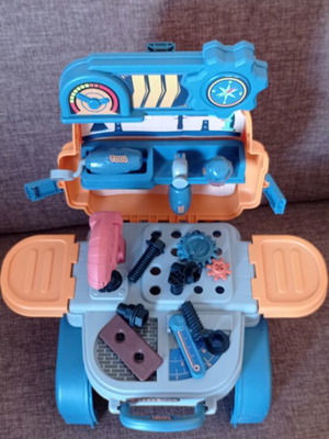 Children's Workbench 3-in-1 tool set used