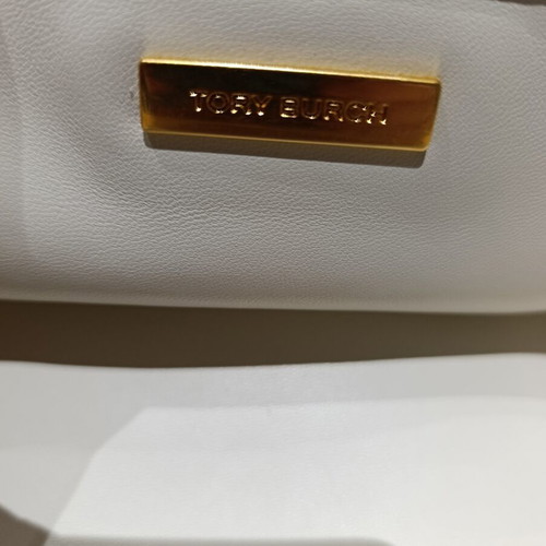 Tory Burch clutch shoulder bag off white new leather