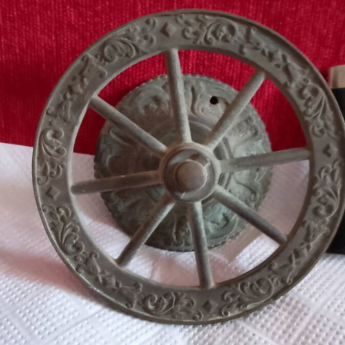 Antique brass door knob 1780-1830 used, rare and collectible