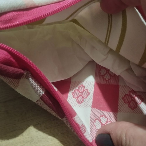 Handmade toiletry bag with Frida Kahlo used, multicolor