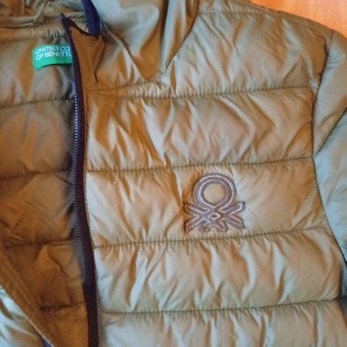Benetton boys' jacket 10-11 years like new, green, 150 cm