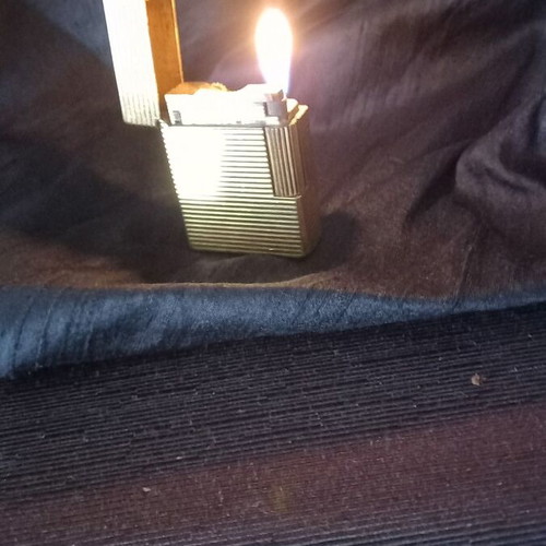 St. Dupont lighter used, gold plated classic model