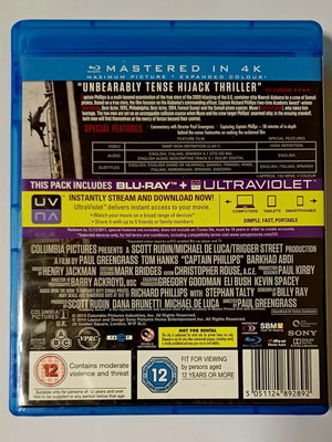 Captain Phillips Blu-Ray movie used with English subtitles