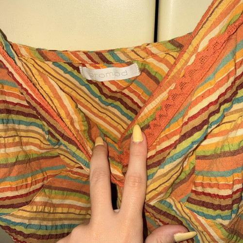 Dress size M, yellow and orange