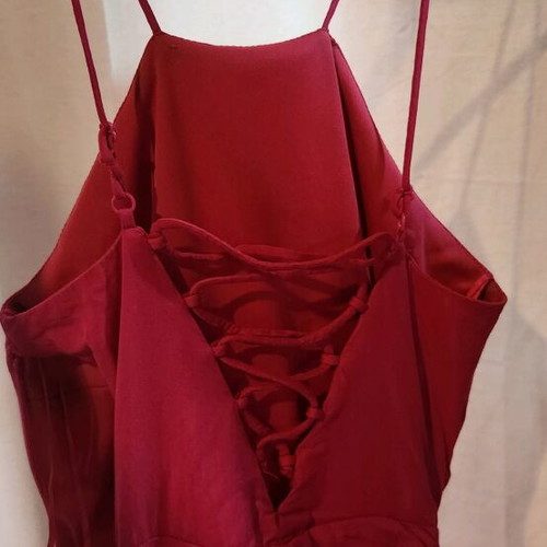 Pink Bershka dress like new with back cords and neck tie