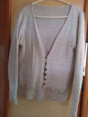 Πλεκτή ζακέτα μεταχειρισμένη γκρι, μέγεθος L Νο 3