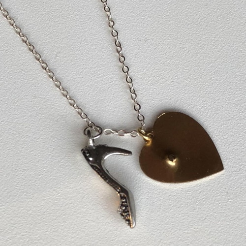 Heart & Shoe necklace new from Precious Weapons By Fetty