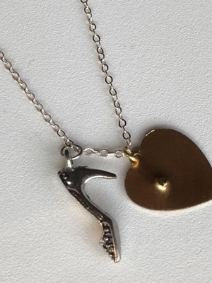 Heart & Shoe necklace new from Precious Weapons By Fetty