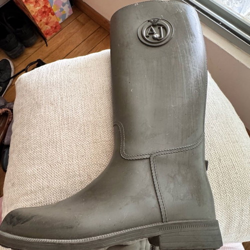 Armani Jeans waterproof galoshes used, size 37, gray