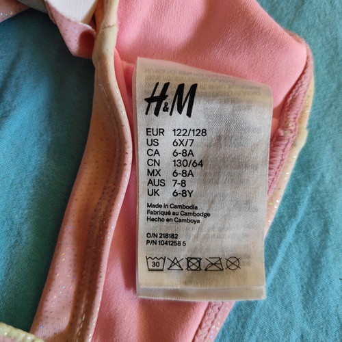 H&M Girls' Bikini and Tribord Sun Hat with UPF 50+ Protection like new