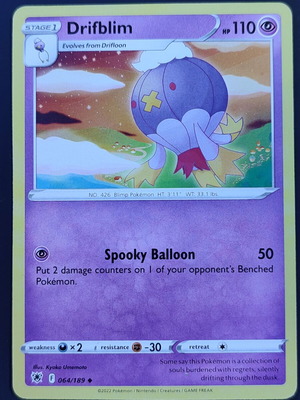 Drifblim Pokémon card Astral Radiance near mint condition