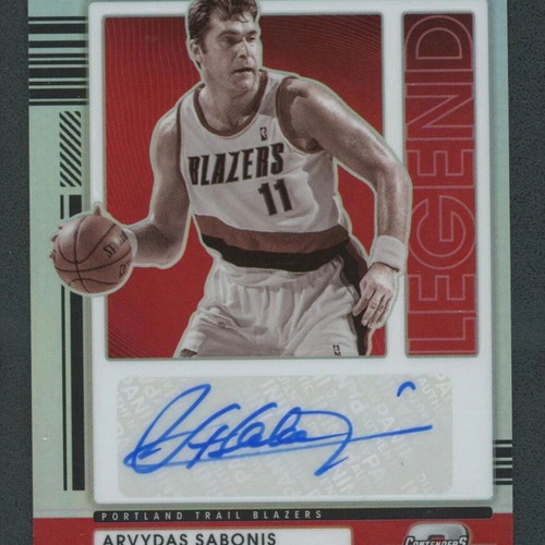 Arvydas Sabonis 2021-22 Panini Contenders Optic Holo Legendary autograph card like new