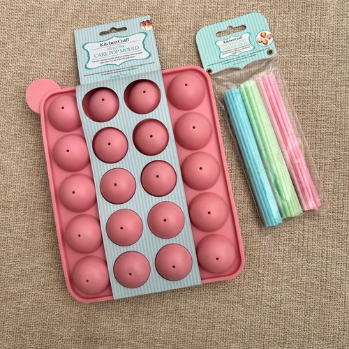 Kitchen Crafts Silicone Cake Pop Mold With Sticks New