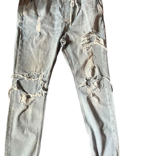 Bershka jeans like new, size L, white and blue