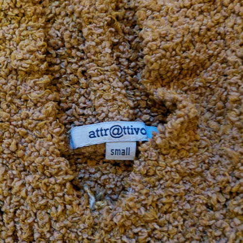Attrattivo sweater with hood and ears like new, olive-brown