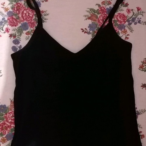 Crop top used, black, size M