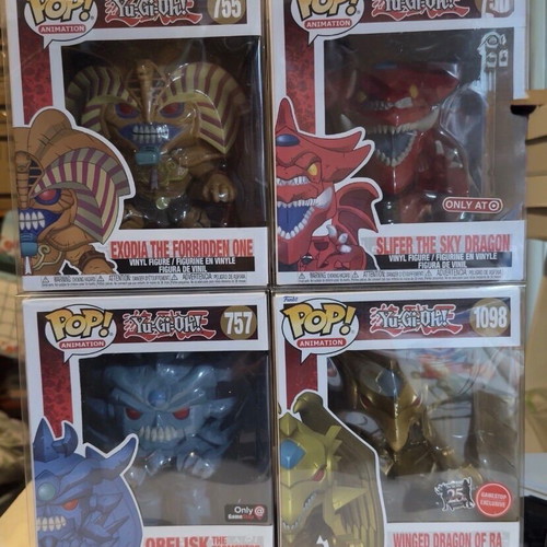 Funko Pop Yu-Gi-Oh Egyptian Gods and Exodia lot like new
