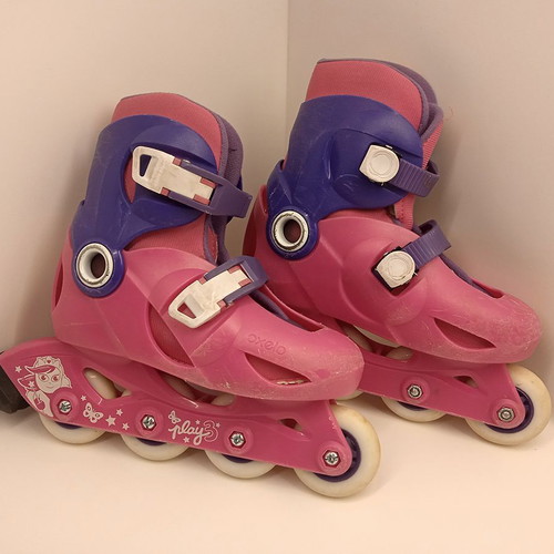 Oxelo Play3 Kids Inline Roller Skates used, size 30-32
