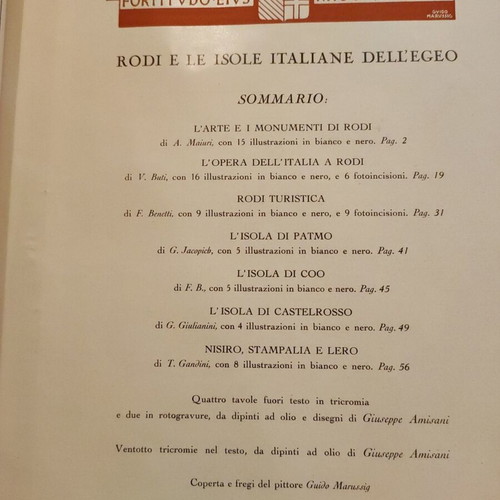 Rodi E le isole Italiane dell Egeo vintage magazine used, 1926