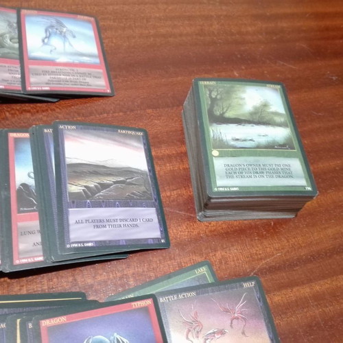 Wyvern collectible card game used, 3 starter decks, 562 cards