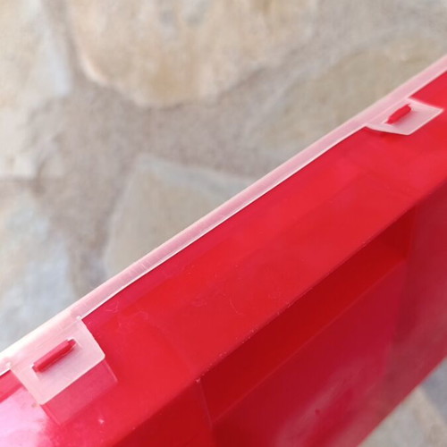 Plastic storage box used with multiple compartments for small items