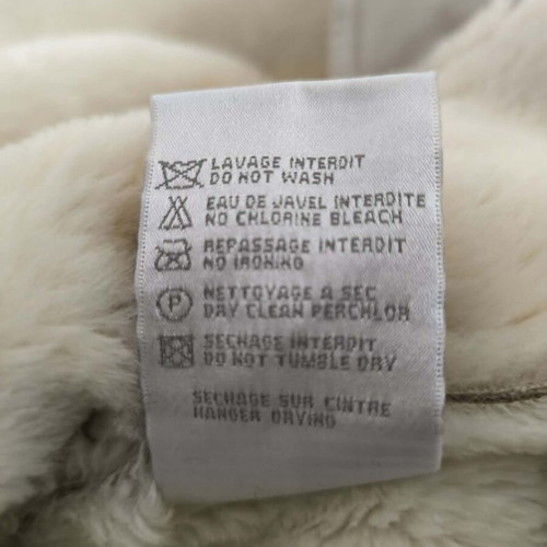 Naf Naf beige suede women's coat like new, size small