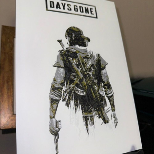 3D embossed image Days Gone new, 23x15.5cm with free stand