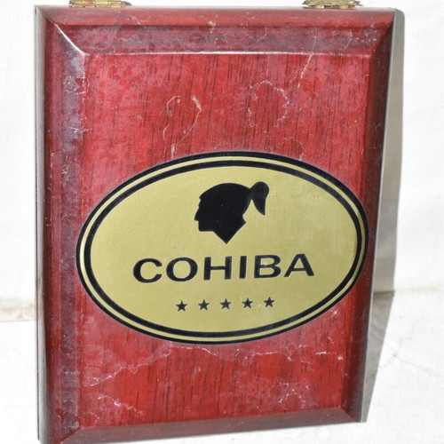 Cohiba wooden cigar humidor used, collectible box