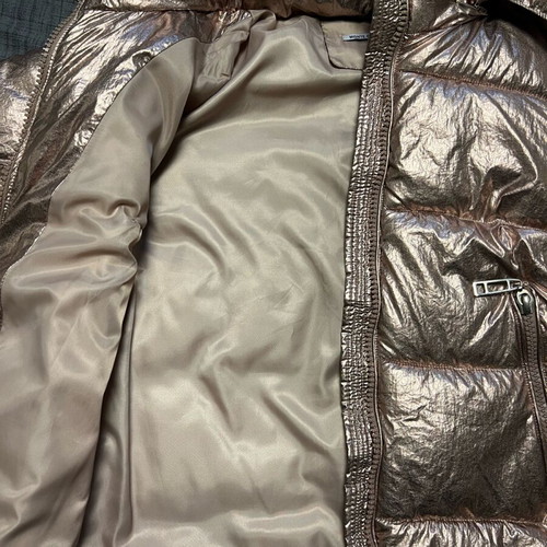 Monte Cervino women's jacket new, metallic pink with fur lining