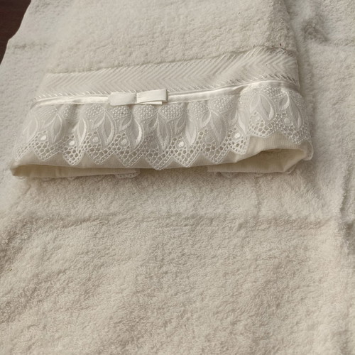 Bathrobe and towel set made of Egyptian cotton, new