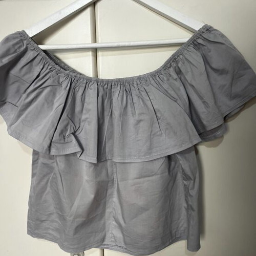 Summer top gray and light blue like new, small size