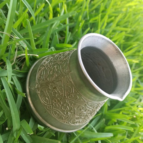 Decorative cezve used with embossed design