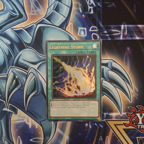 lightning storm yugioh card Amazon.com: Lightning Storm (UR) - RA01-EN061 - Ultra Rare main image 1