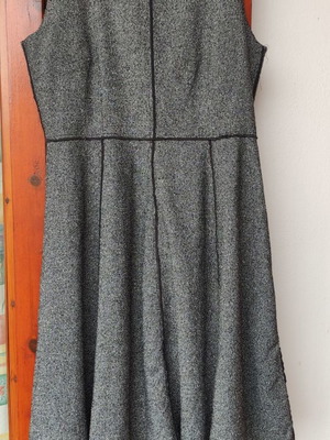 Winter dress gray H&M size L 40 12 with lining