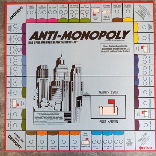 Anti-Monopoly 1984 board game used, German language