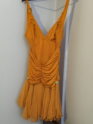 Tassos Mitropoulos evening dress like new, orange, sizes S/M