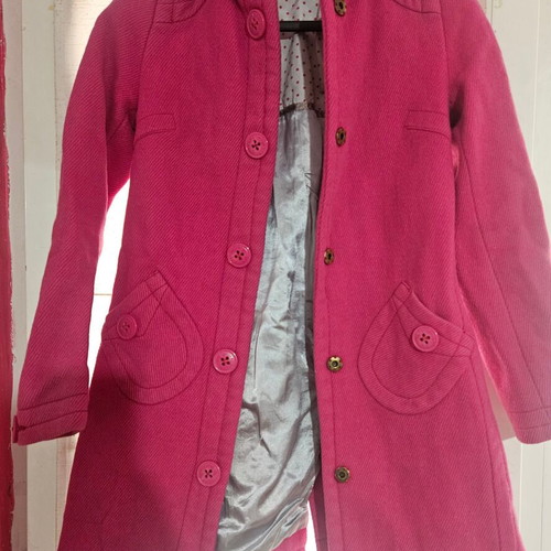 Pepe Jeans wool coat used, pink, winter, mid-length