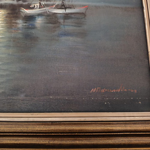 Oil painting N. Papadopoulos like new, 130x100 cm framed