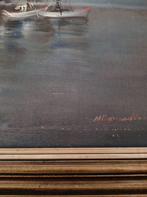 Oil painting N. Papadopoulos like new, 130x100 cm framed