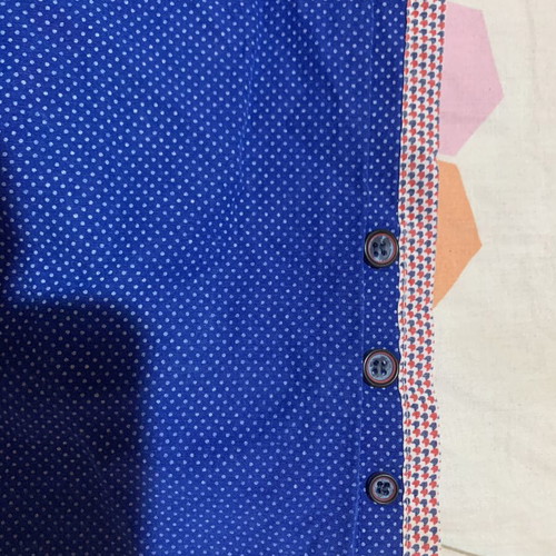 Brand's men's long-sleeve tailor fit shirt XXL like new, blue with red details