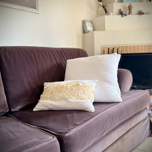 Treci Salotti sofa like new, velvet and wood