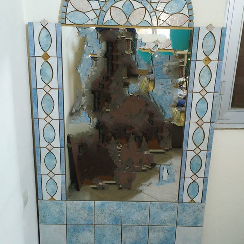 Mirror with tile design for bathroom new